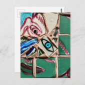 内側モザイクのグラフィティ ポストカード (正面/裏面)