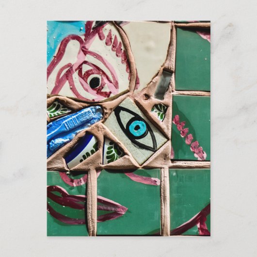 内側モザイクのグラフィティ ポストカード (正面)