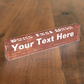 内側樺の木樹皮 デスクネームプレート (側面)