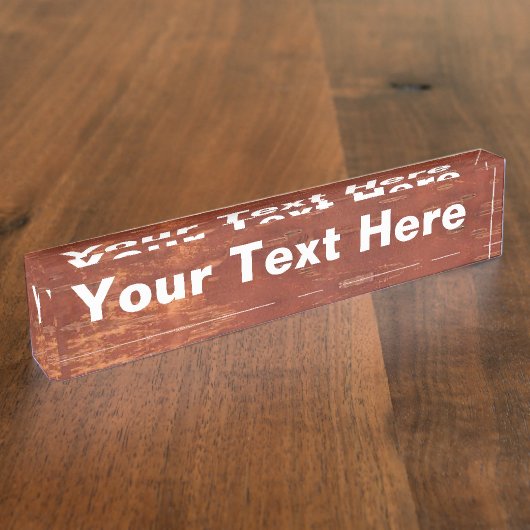 内側樺の木樹皮 デスクネームプレート (側面)