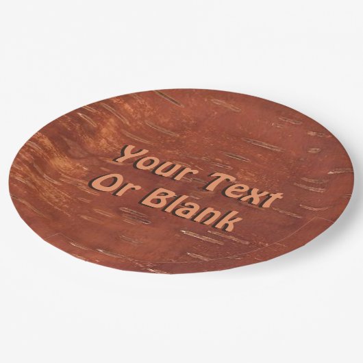 内側樺の木樹皮 ペーパープレート (アングル)