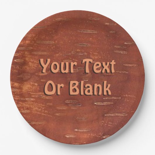 内側樺の木樹皮 ペーパープレート (正面)