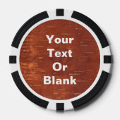 内側樺の木樹皮 ポーカーチップ (正面)