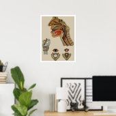 「内働き」ヴィンテージ骨格解剖ポスター ポスター (ホームオフィス)