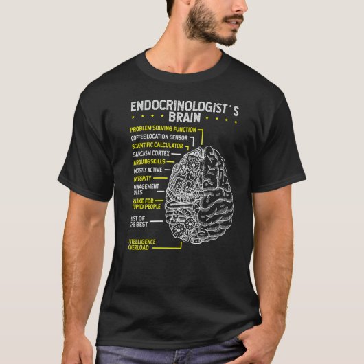 内分泌型内分泌糖尿病患者Brain Endo Tシャツ (正面)