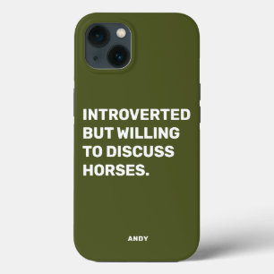 内向おもしろいきだが馬Caについて話し合う喜び iPhone 13ケース