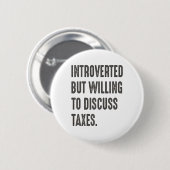 内向おもしろいきの会計士だが議論に喜んで 缶バッジ (正面&裏面)