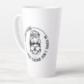 内向おもしろいきコーヒーカップ カフェラテマグ (左アングル)