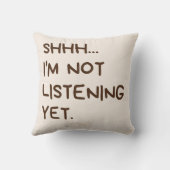 内向おもしろいき枕 – シーッ…私は聞ない クッション (裏面)