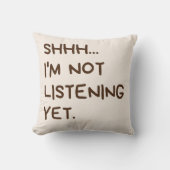 内向おもしろいき枕 – シーッ…私は聞ない クッション (正面)