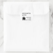 内向きおもしろいユナイトのステッカー ラウンドシール (バッグ)