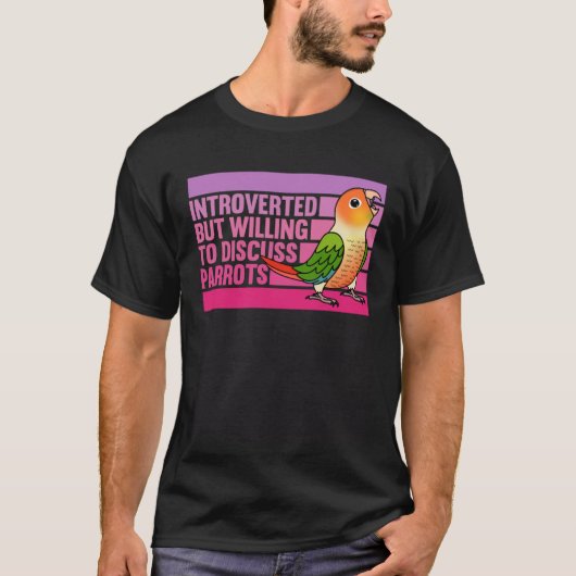 内向きだがオウム緑の頬パイナップルコン Tシャツ (正面)