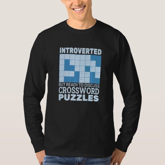 内向きだがクロスワードパズル Tシャツ (正面)