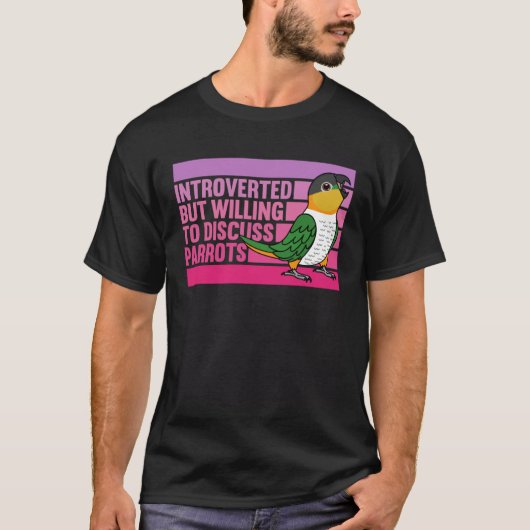 内向きだがパロッツ黒い頭のカイク Tシャツ (正面)