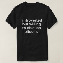 内向きだがビットコインTシャツを口説く意志がある
