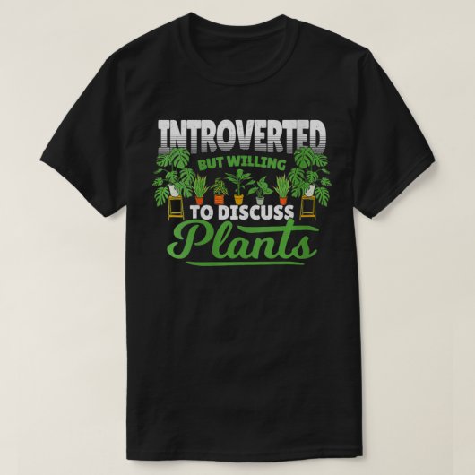 内向きだが植物について話し合う女性G Tシャツ (デザイン正面)