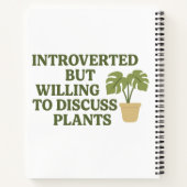 内向きだが植物について話し合う意志 – スパイラル ノートブック (裏面)