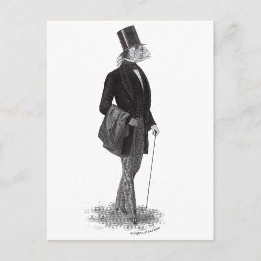 内向きのラベクラフト紳士 ポストカード (正面)