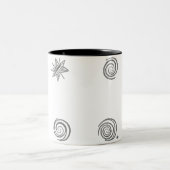 内向きイントロバーおもしろいトステッカー ツートーンマグカップ (中央)