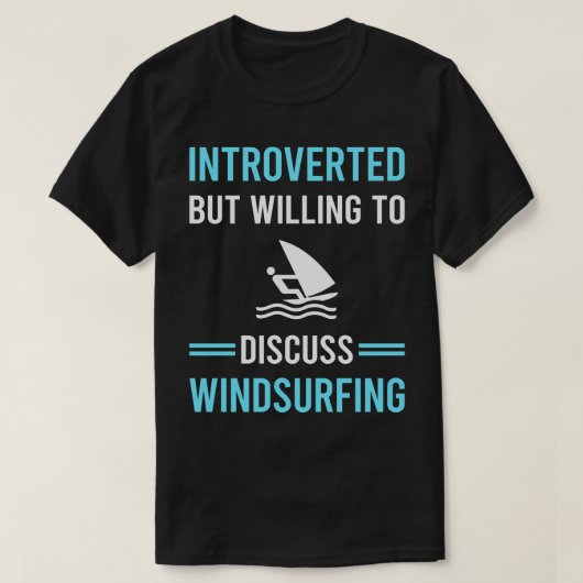 内向きウィンドサーフィンWindsurf Windsurfer Tシャツ (デザイン正面)