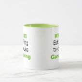 内向きガーデニングおもしろい引用文マグ マグカップ (中央)