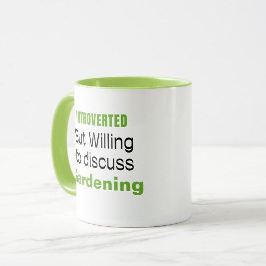 内向きガーデニングおもしろい引用文マグ マグカップ (正面左)