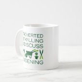 内向きガーデニング コーヒーマグカップ (正面左)