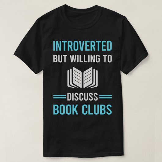 内向きブッククラ読ブリー読ダーの本 Tシャツ (デザイン正面)