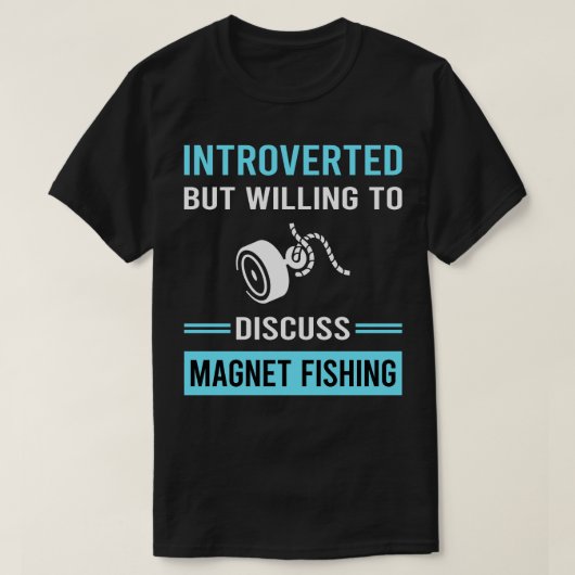 内向きマグネット魚釣り Tシャツ (デザイン正面)