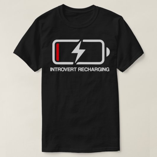 内向き充電電池 Tシャツ (デザイン正面)