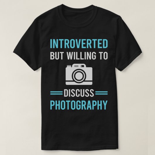 内向き写真撮影者カメラ Tシャツ (デザイン正面)