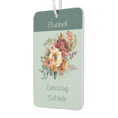 内向き孤独の名前を追加フローラ緑 カーエアーフレッシュナー (左)