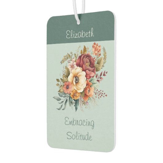 内向き孤独の名前を追加フローラ緑 カーエアーフレッシュナー (左)