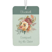 内向き孤独の名前を追加フローラ緑 カーエアーフレッシュナー (裏面)