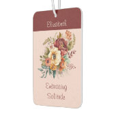 内向き孤独フローラピンクの名前を追加 カーエアーフレッシュナー (左)