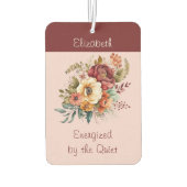 内向き孤独フローラピンクの名前を追加 カーエアーフレッシュナー (裏面)