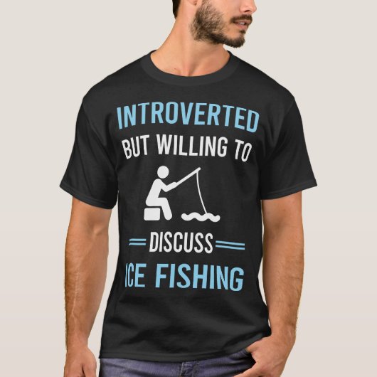 内向き氷魚釣り Tシャツ (正面)