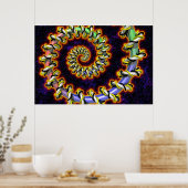 内向き螺旋 ポスター (キッチン)