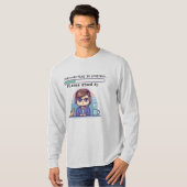 内向き進行中 – おもしろいレトロピクセル Tシャツ (正面フル)
