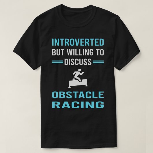 内向き障害物コースレーシングレースOCR Tシャツ (デザイン正面)