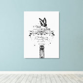 内向きEmpath無音知恵インク引用文 キャンバスプリント (インサイチュ (ウッドフロア))