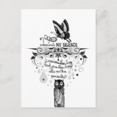 内向きEmpath無音知恵インク引用文 ポストカード (正面)