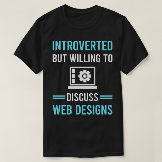 内向きWebデザイン設計デザイナーデザイン Tシャツ (デザイン正面)