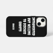 内向パーソナライズされた幽霊 iPhoneケース (裏面横)