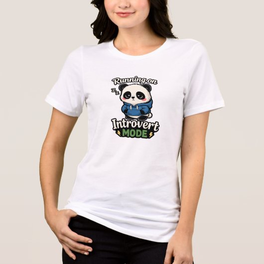 内向モード実行中のパンダ トライブレンドＴシャツ (正面)