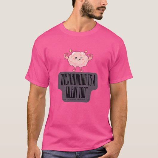 内向型のための面白いブレインパワーアパレル Tシャツ (正面)