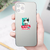 内向型の人のための社会的バッテリー切れパンダデザイン シール (スマートフォン)