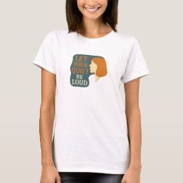 内向型の人のためのTシャツ - 静寂を響かせよう Tシャツ