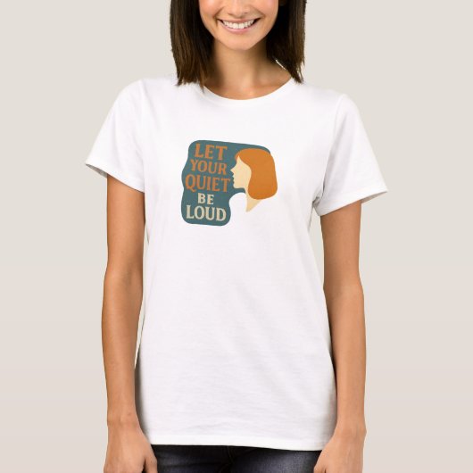 内向型の人のためのTシャツ - 静寂を響かせよう Tシャツ (正面)