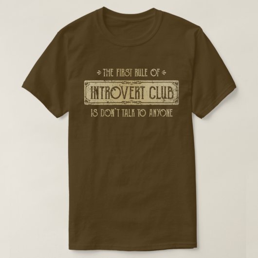 内向型クラブ Tシャツ (デザイン正面)